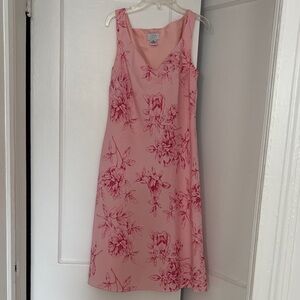 LOFT Soft Pink Linen Dress